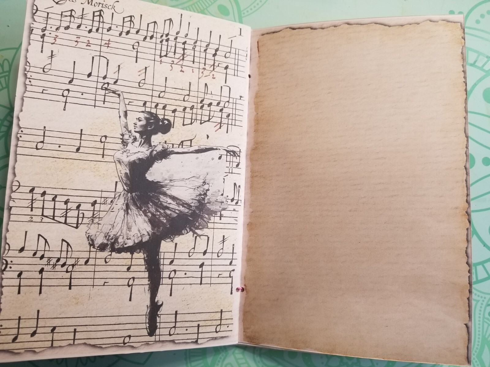 Junk Journal Blank Booklet “THE BALLERINA” HANDMADE Dance Ballet