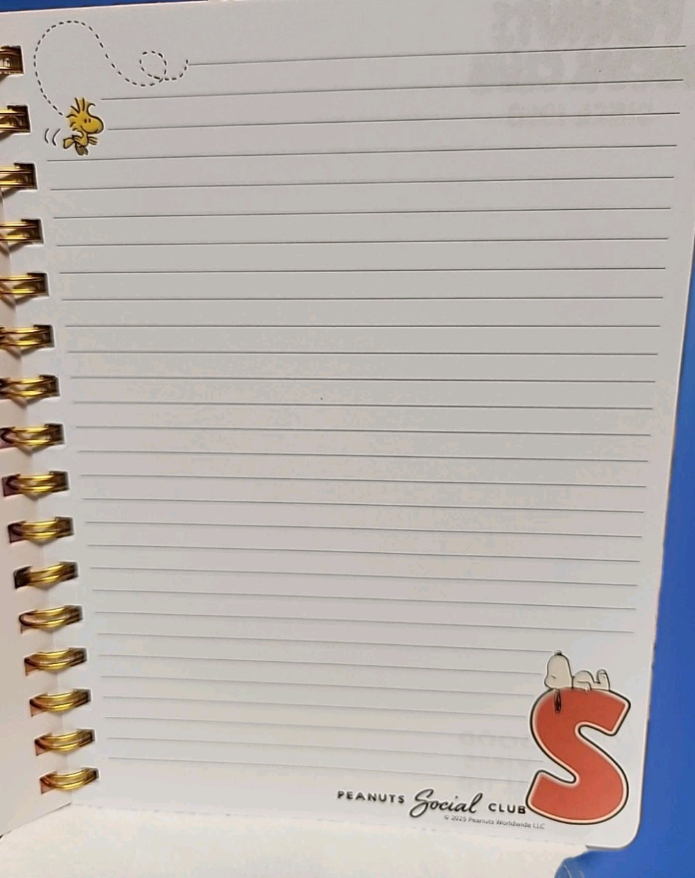 Peanuts Snoopy Social Club Journal 96 Page 6.5×8.5 W/Free Pen