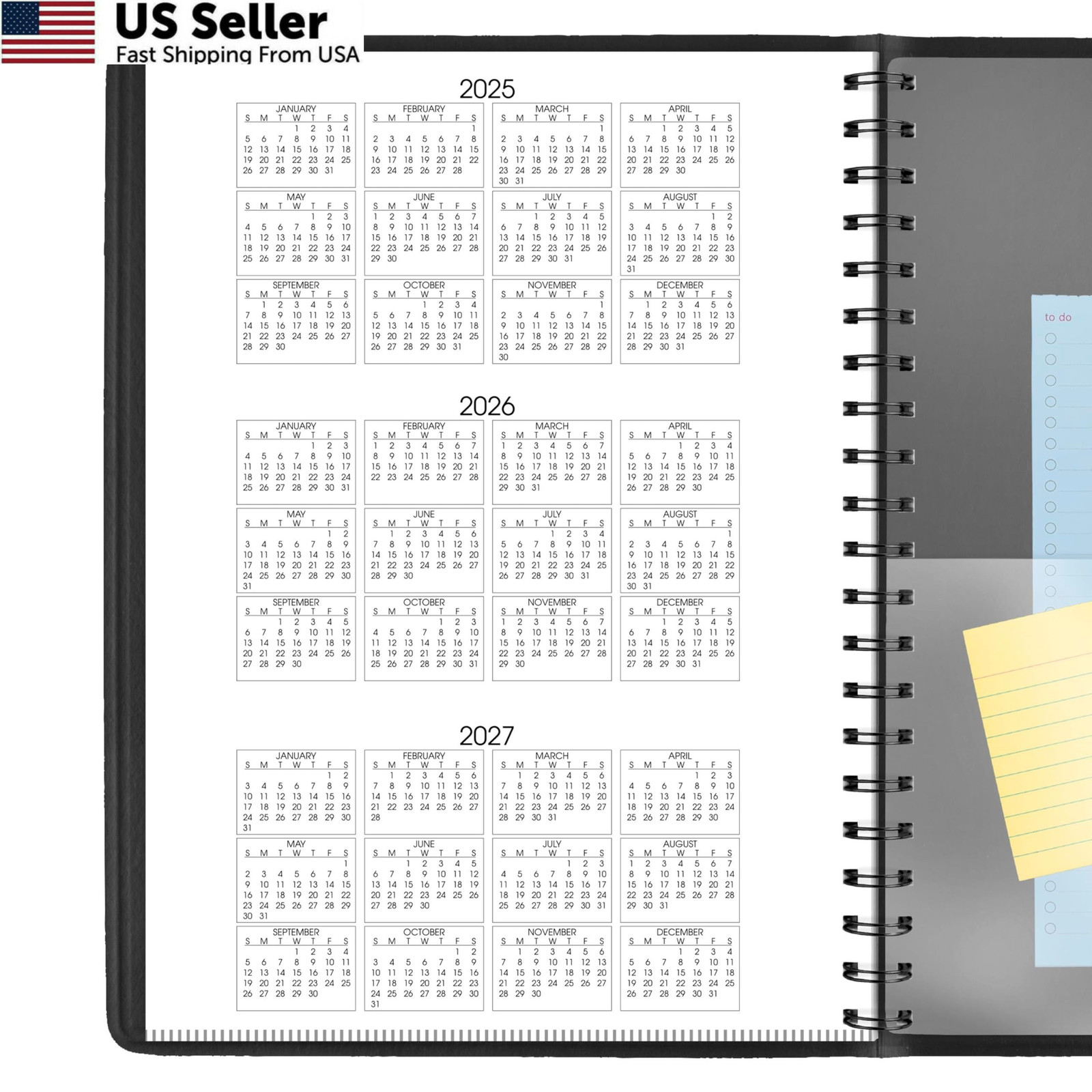 AT-A-GLANCE 2026 Appointment Book Planner, Daily, 8″ x Four Person, Black