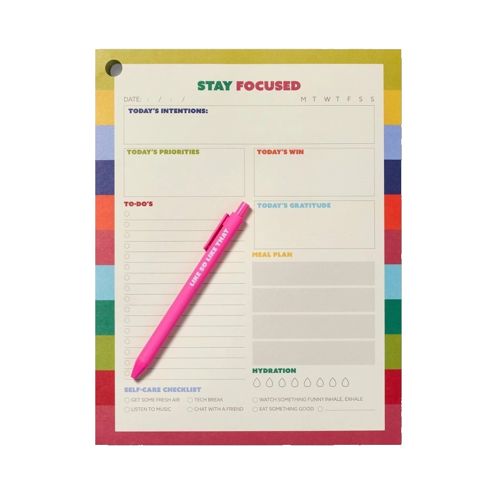 Tabitha Brown for Target Oversized Notepad & Pen, 8.5”x11” Lined Paper Journal