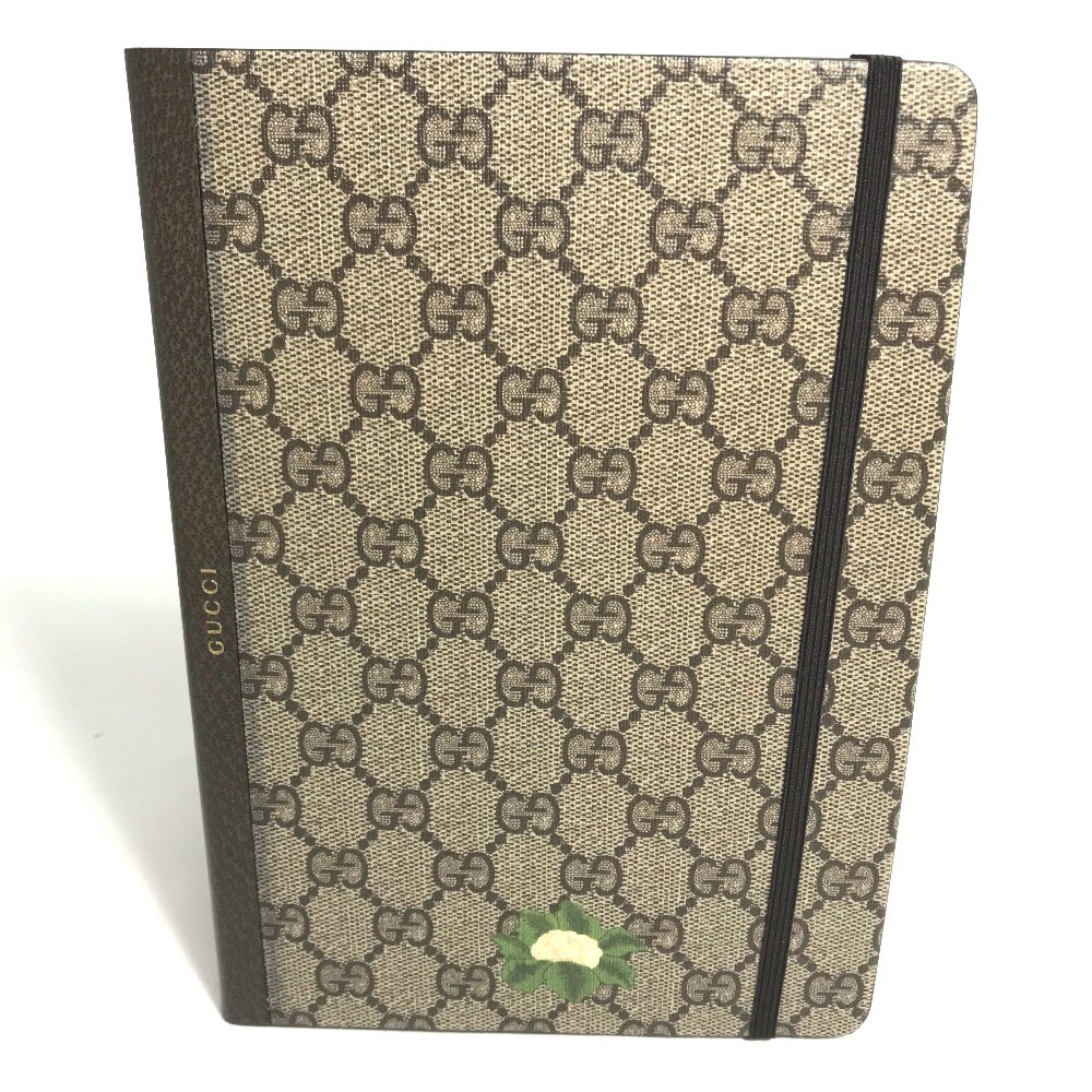 GUCCI GG notebook stationery notebook PVC Beige Unused