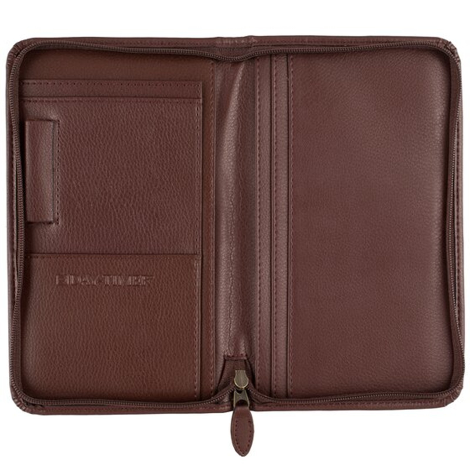 Day-Timer Armorhide Leather Zippered Planner Cover, Burgundy, 3.5″x6.5″