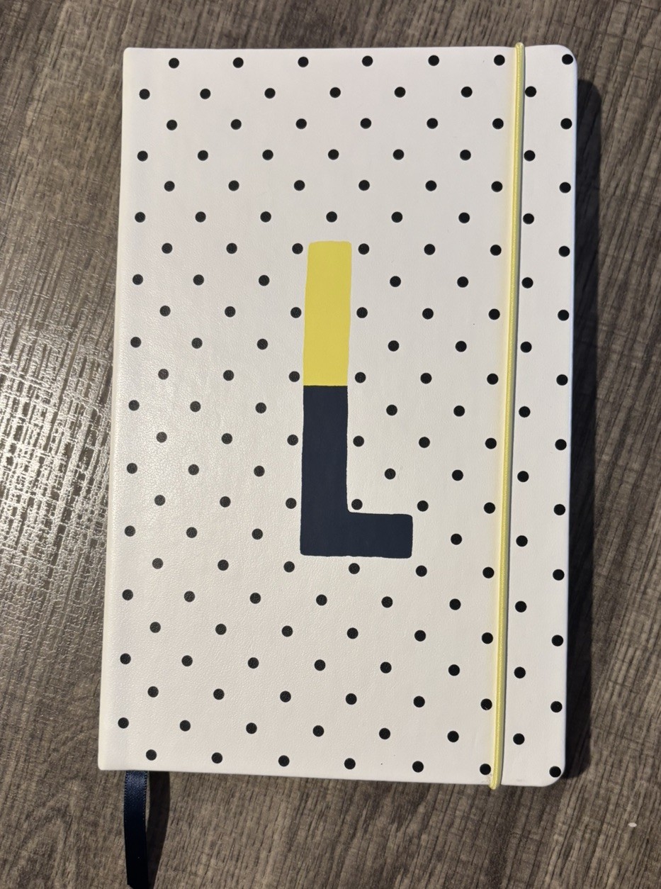 Polka Dot Kate Spade Sparks Of Joy Take Note Notebook Journal Diary Monogram L