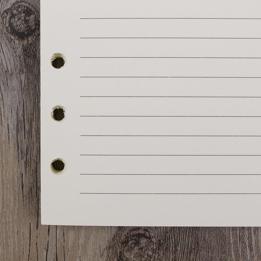 6-Ring A6 Binder/Planner Refill Paper, 6 Hole,6 3/4 x 4 1/8 Inches Refillable