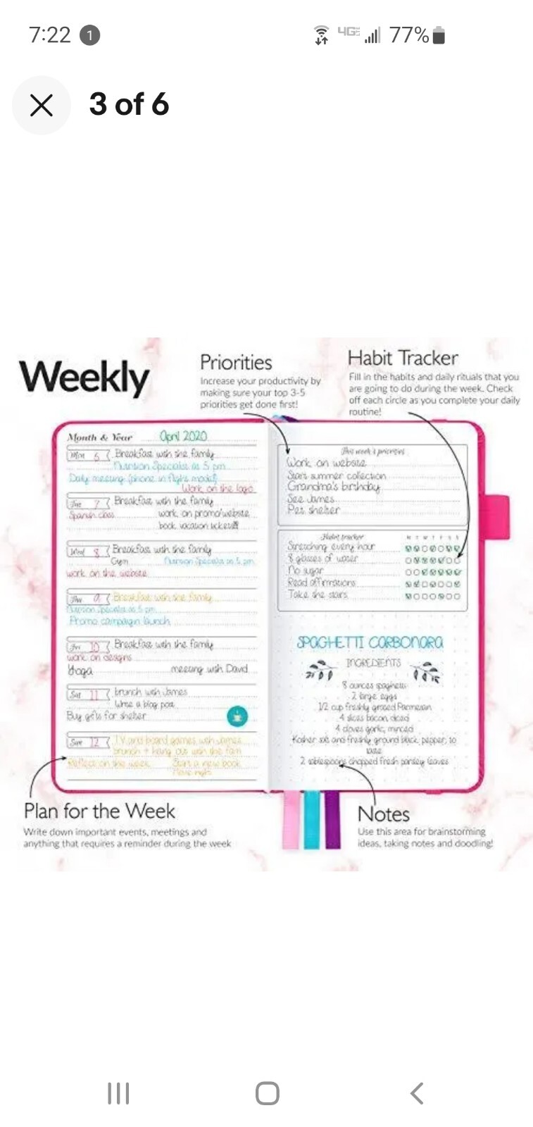 GoGirl Planner and Organizer for Women – Pocket Size Weekly Planner Goals Jou…
