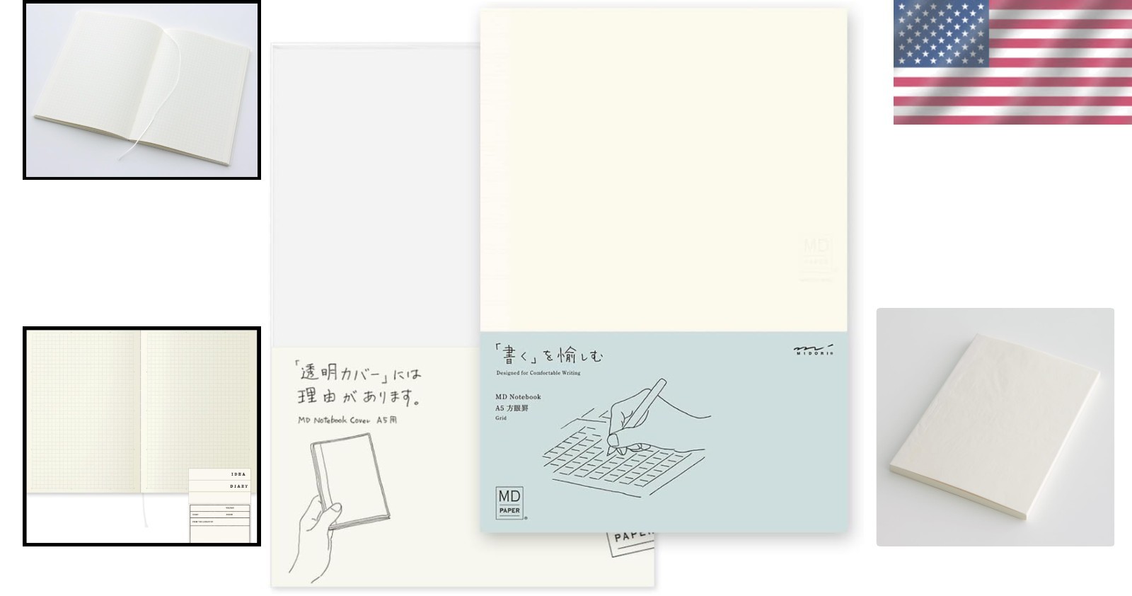 A5 Graph Ruled Notebook with Pen Holder and 176 Pages for Writing Comfort