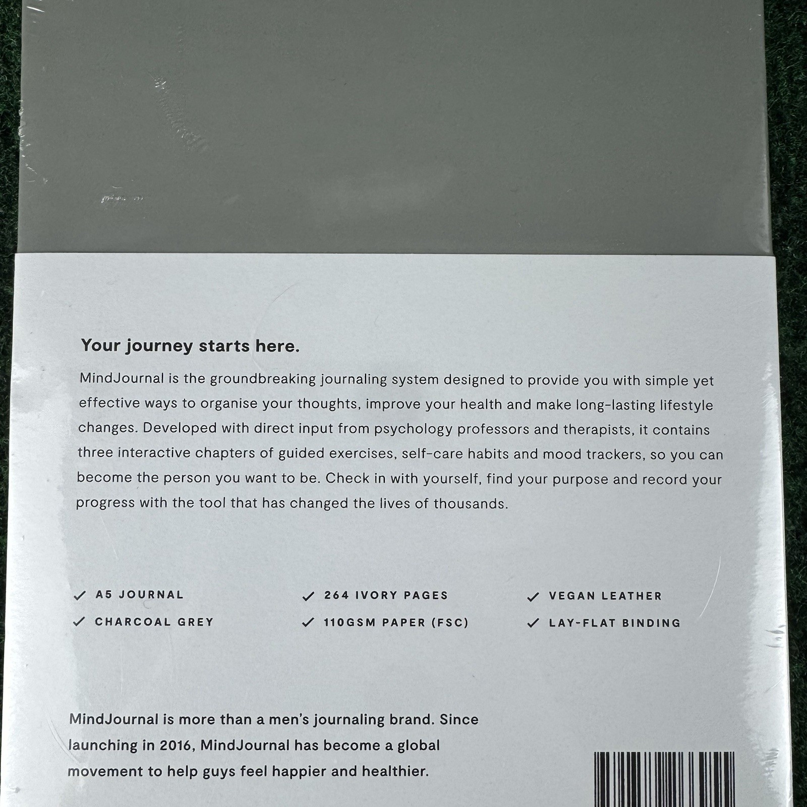 NEW MindJournal Journaling System For Men Grey Gray MIND JOURNAL Notebook Gift