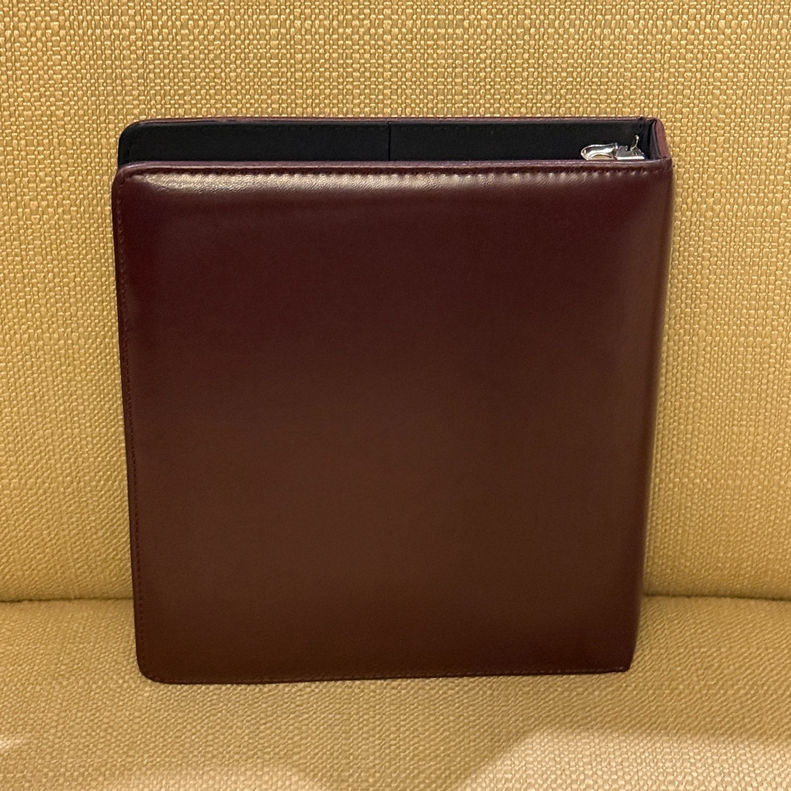 Franklin Covey Classic 7 Ring Planner Binder Organizer Burgundy Faux Leather