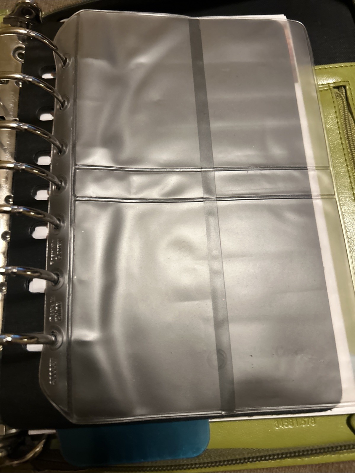 Franklin Covey Classic Zipper Planner Ring Binder Genuine Green Leather 7 Rings