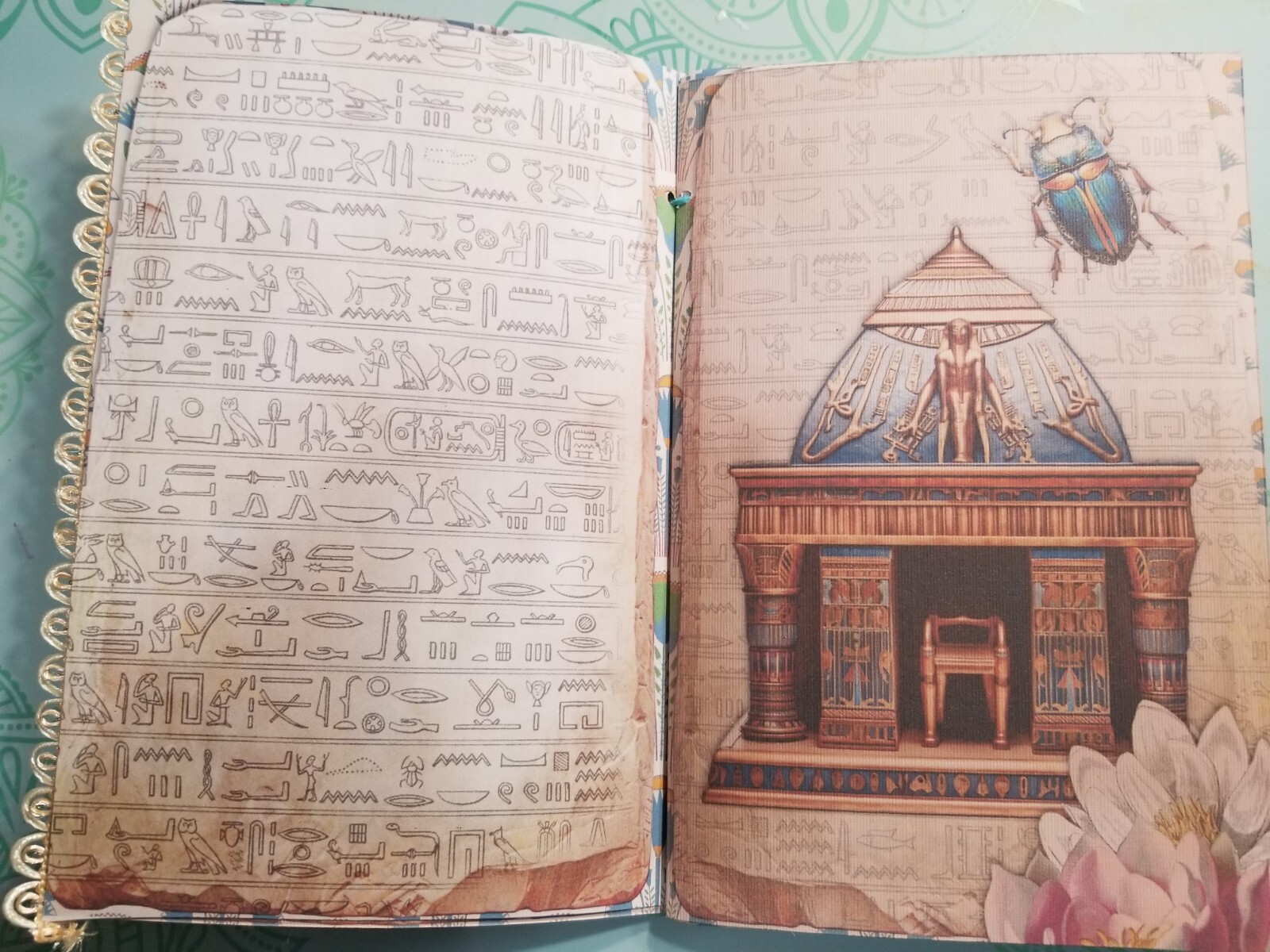 Junk Journal Booklet Blank “EGYPTIAN WONDERS” HANDMADE 5.5″x8.5″