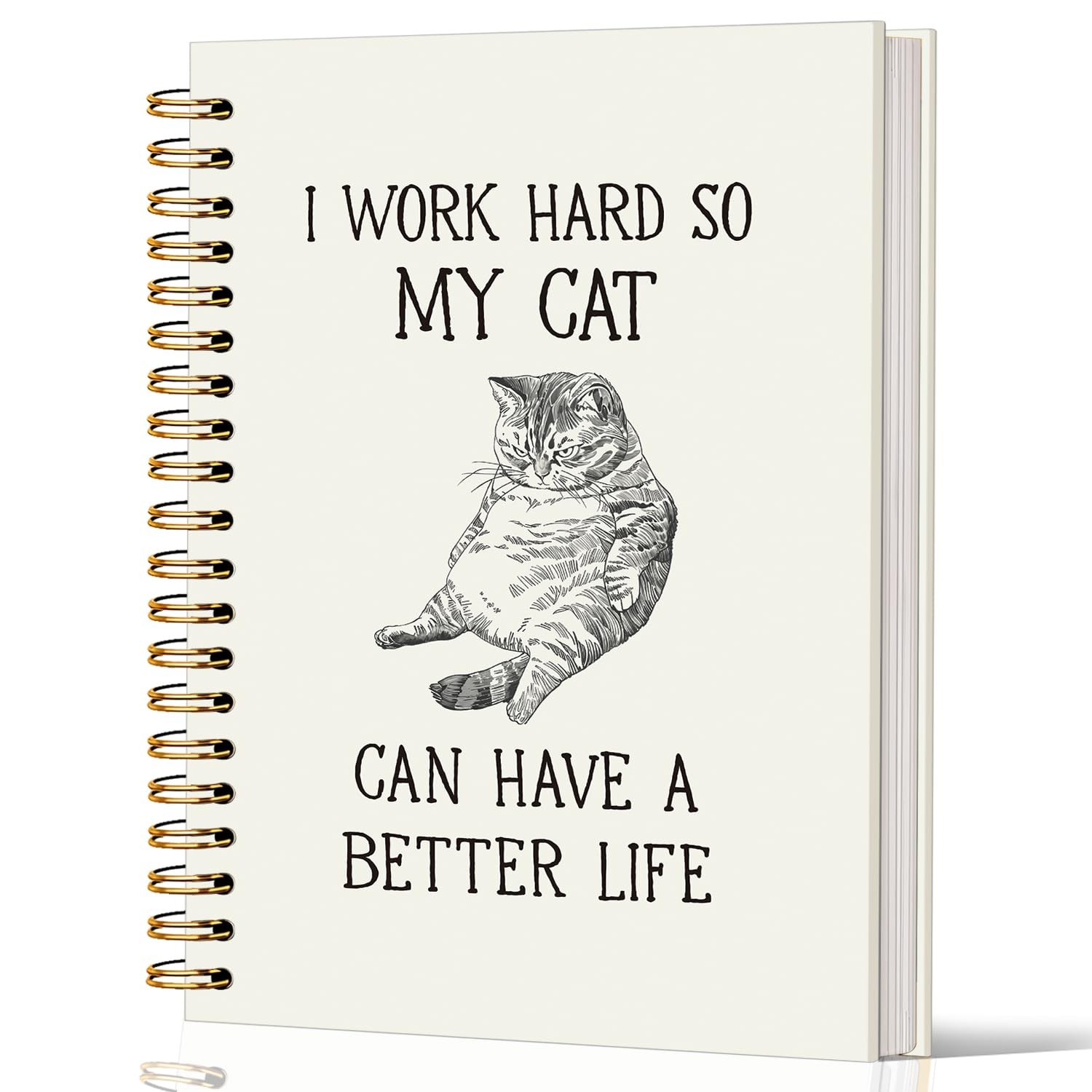 Lacama Cat Lover Gifts for Women Funny Notebook Journal, cat-4