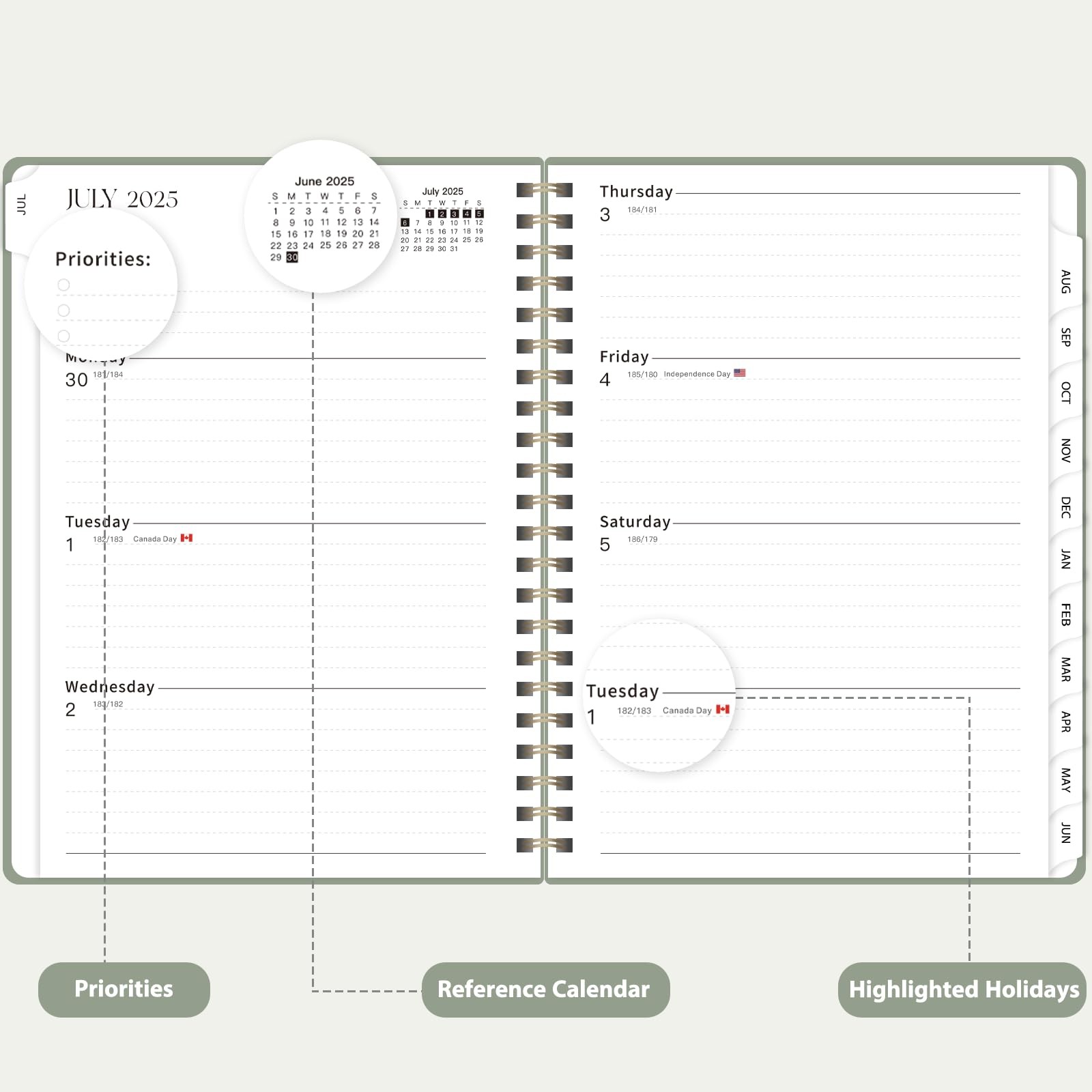 Planner 2025-2026 Weekly and Monthly Planning Book for Student Teacher Supplies