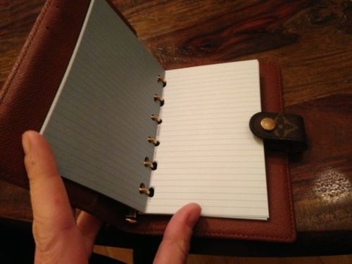 fits Louis Vuitton PM Small LV Agenda: Planner Refill Paper +Pouch + Insert Pen