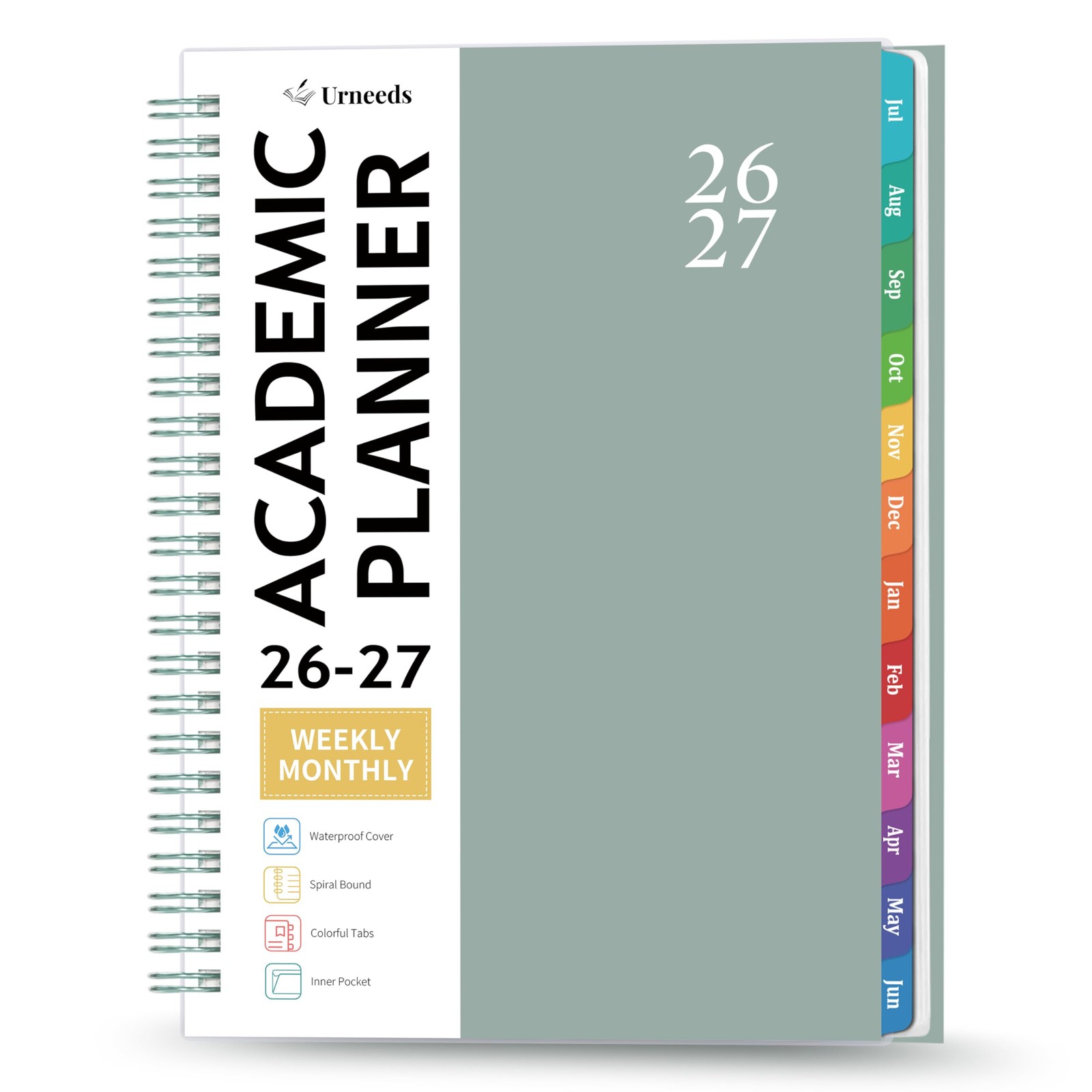Planner 2026-2027 – Weekly and Monthly 8.5″ x 6.4″, Green