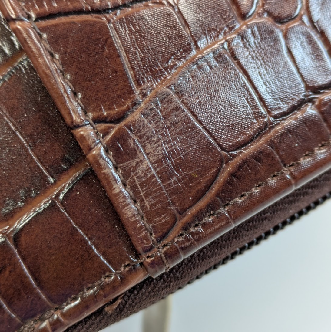 Mundi Mundex Planner Faux Croc Brown Double Zip Agenda Calculator Undated Sheets