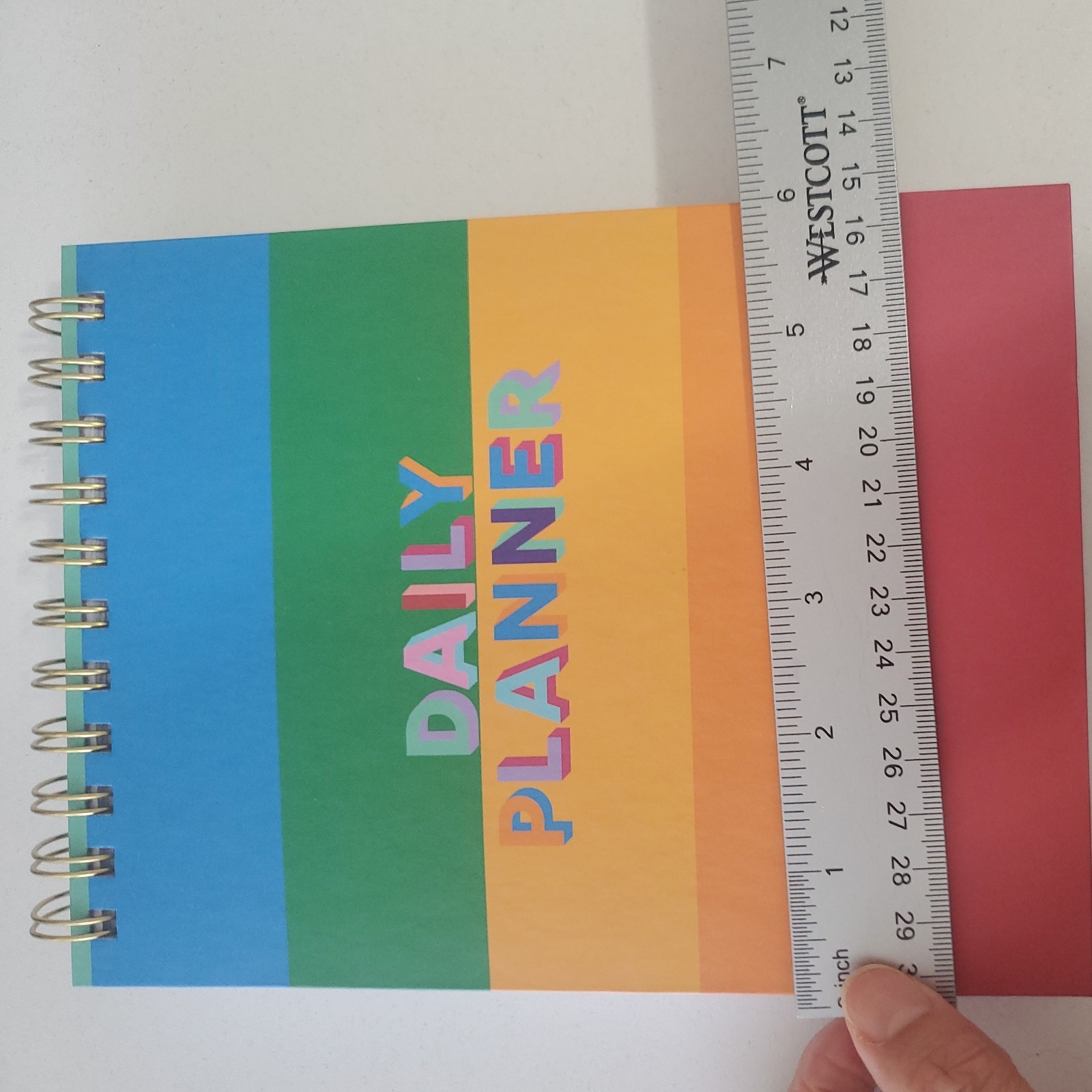 Multicolored Daily Planner Journal Notebook with Hourly Schedule