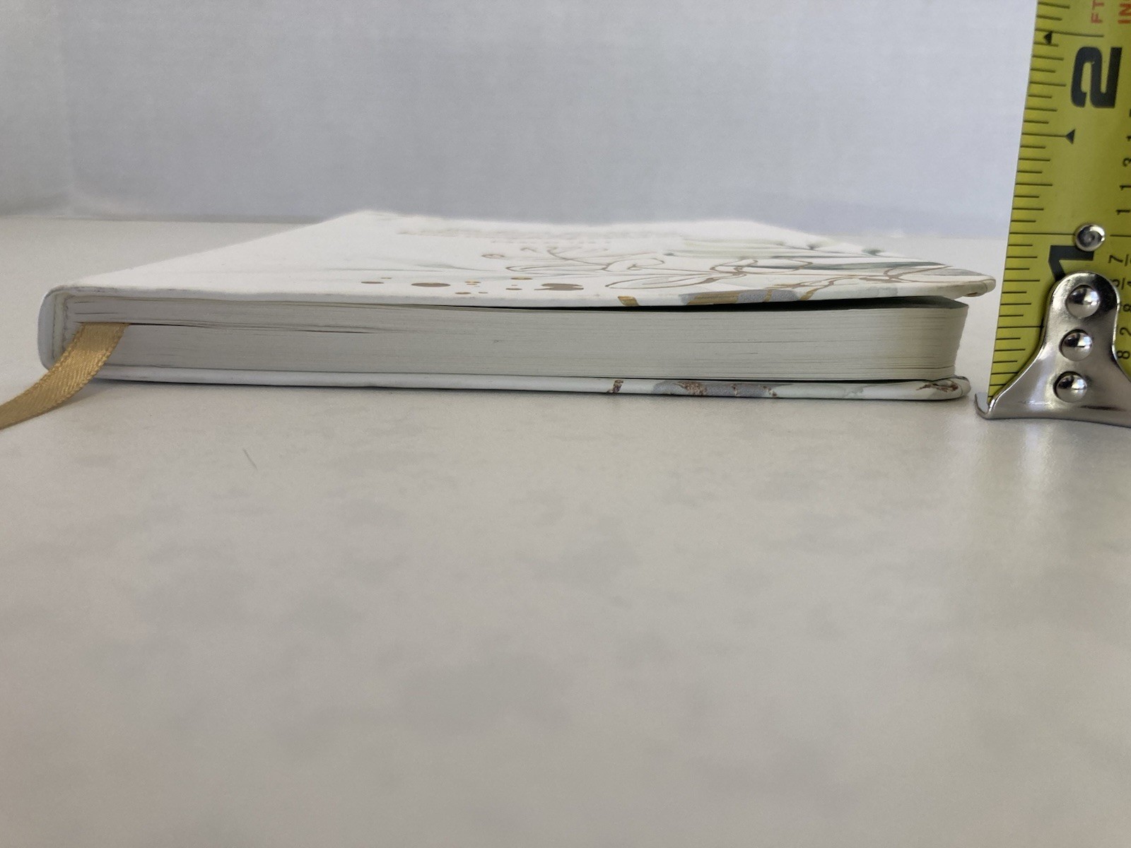 Journal Blank Booklet Notebook Scripture Biblical Quotes 8.5″x 5.5″ White Gold