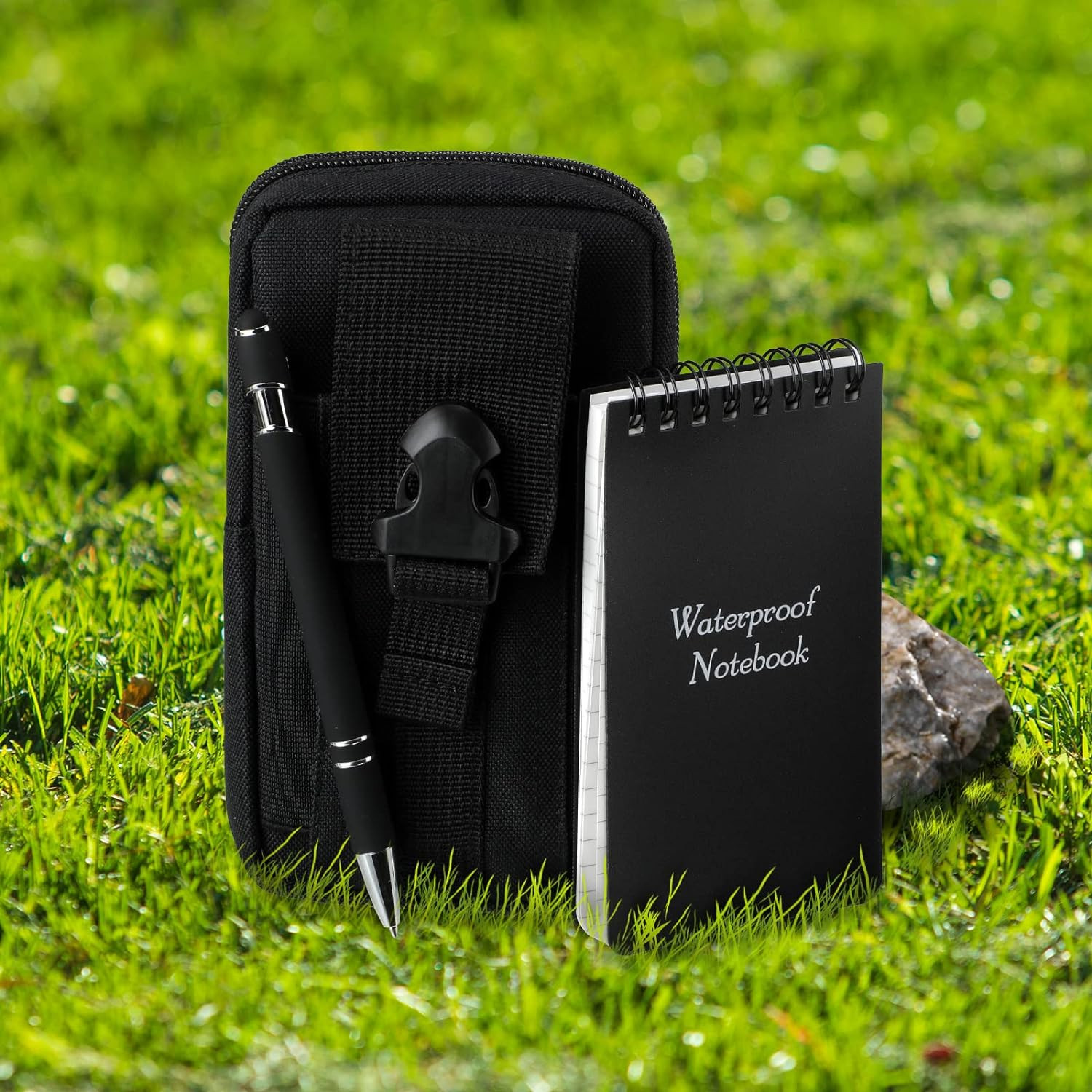 Waterproof Pocket Notebook with Pen and Fabric Cover Outdoor 5 Pcs 3 X 5 Inch