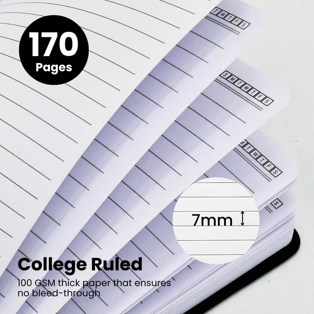 Lined Spiral Notebook Journal for Women & Men – A5(5.8″ X 8.3″) 170 Pages, Hardc