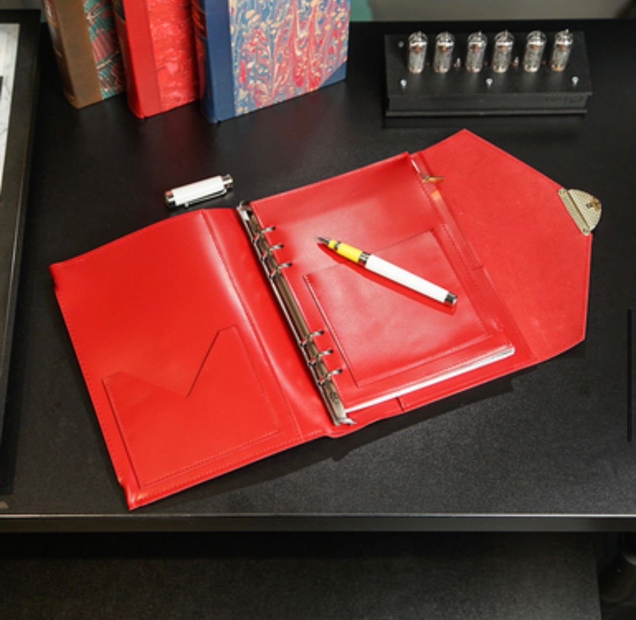 Leather cover A5 notebook. Just leather cover A5 for notebook with binder.