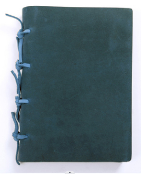 A5 loose leaf Writing note Notebook sketchbook Diary Notepad leather blue Q349