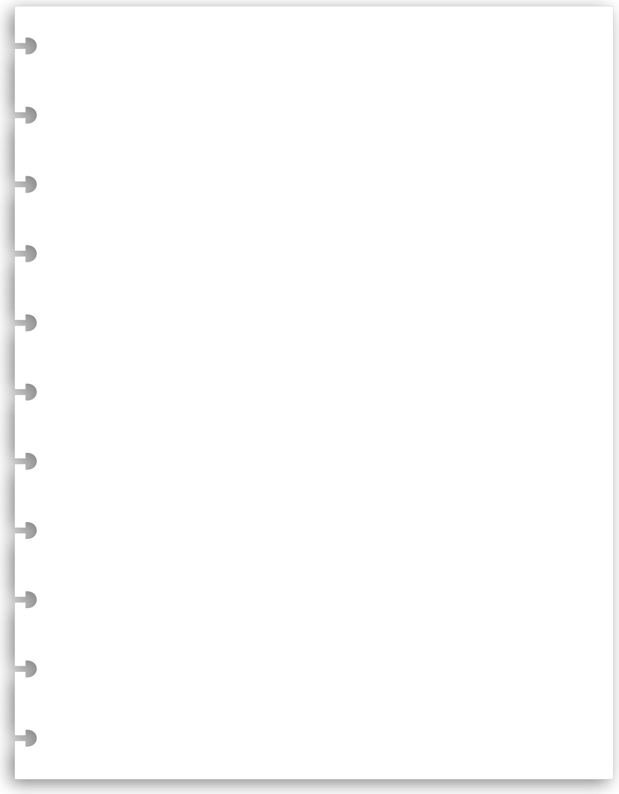 Eleven Discs Discbound Paper, Letter Size Blank Sheets – Letter, White