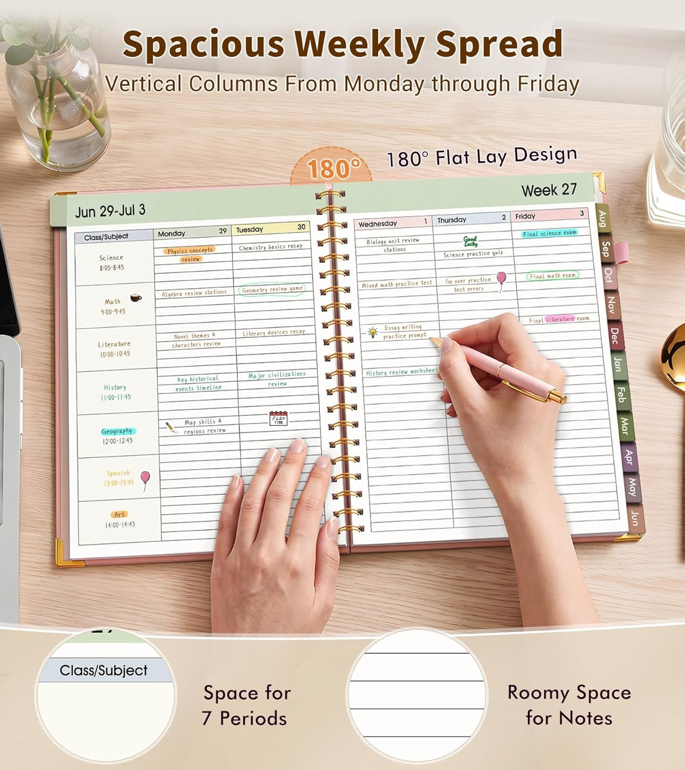 Teacher Planner 2026-2027, July 2026 – June 2027, Academic Weekly & Monthly Cale