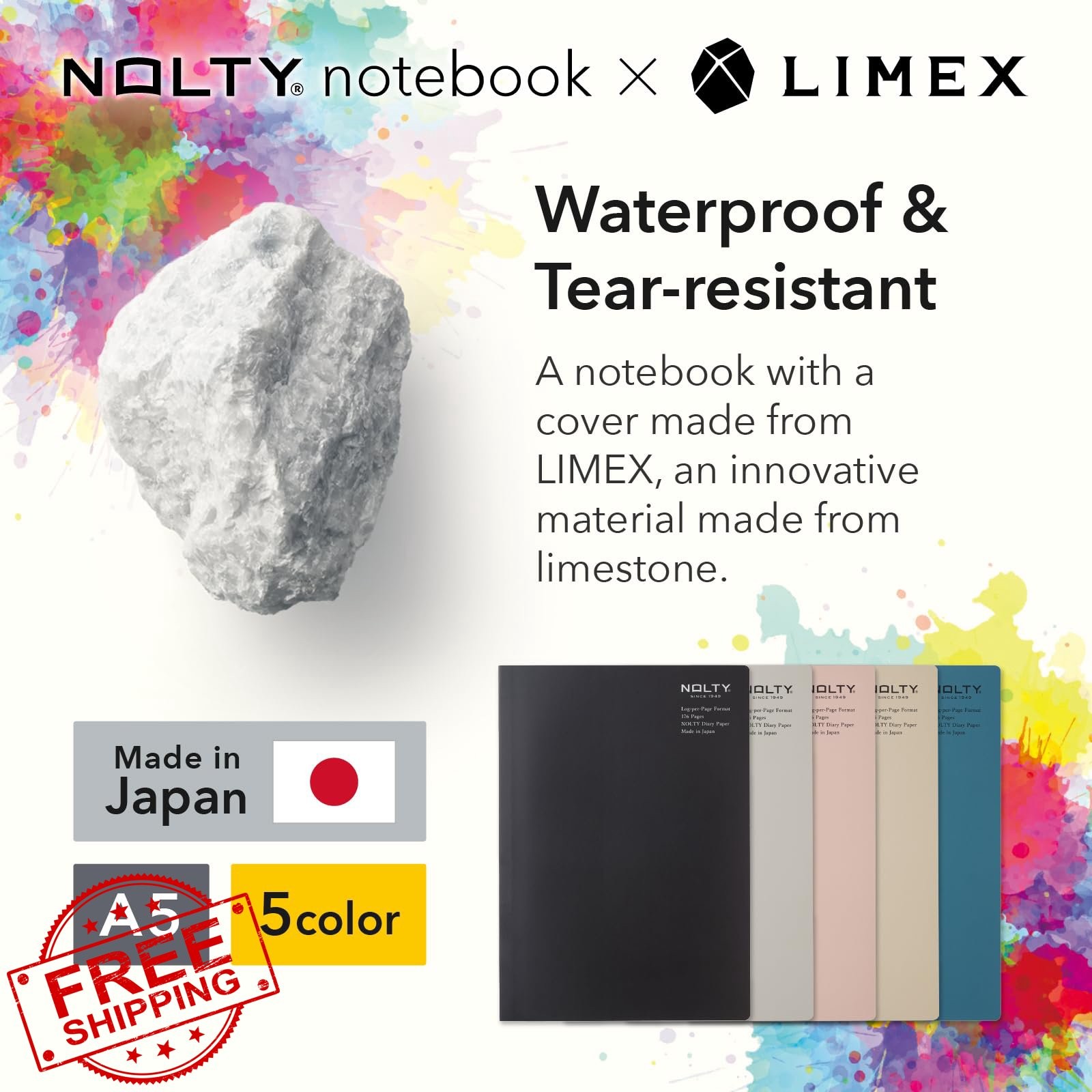 NOLTY Notebook A5 Granite Black
