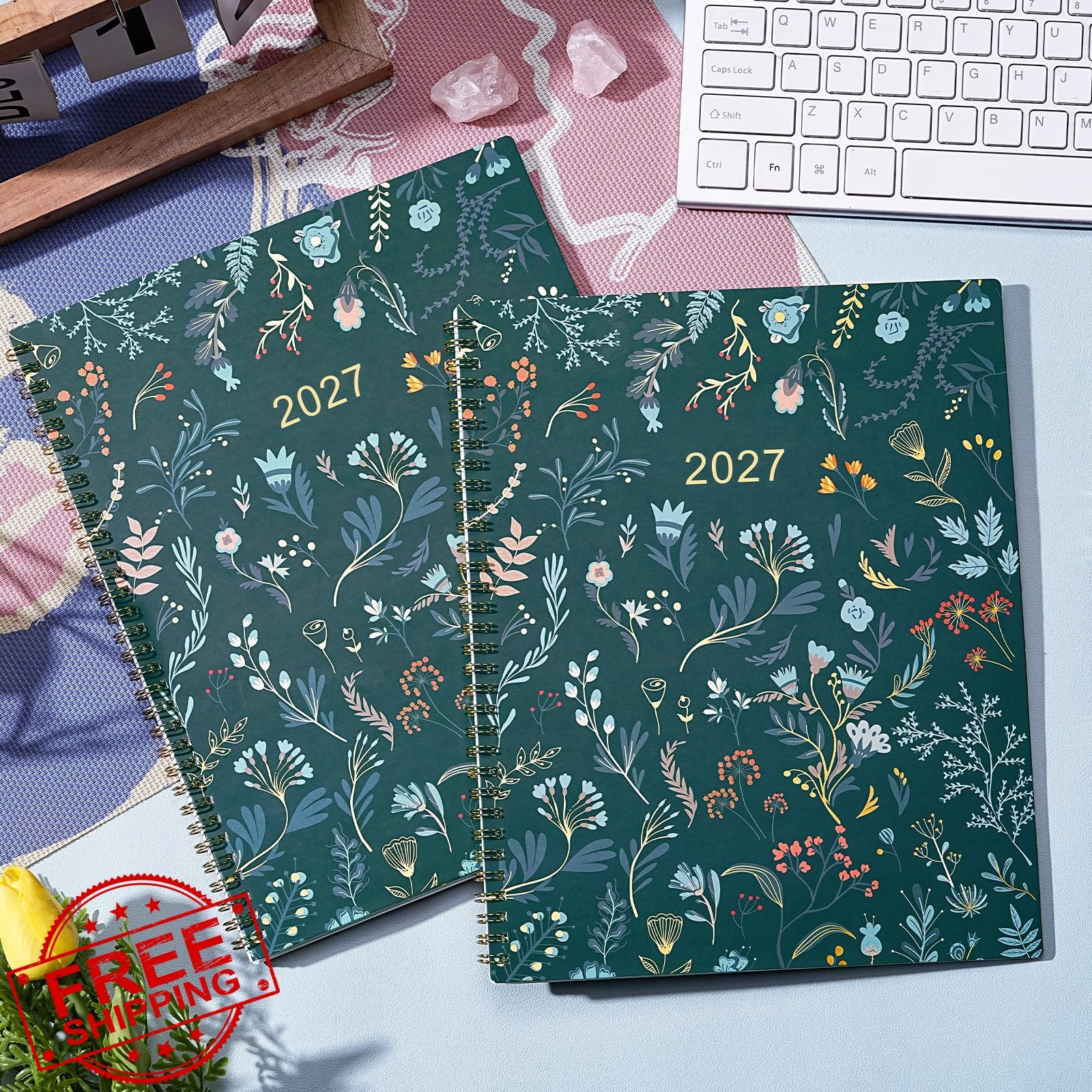 Artfan 2027 Planner Green 9×11 Monthly Tabs