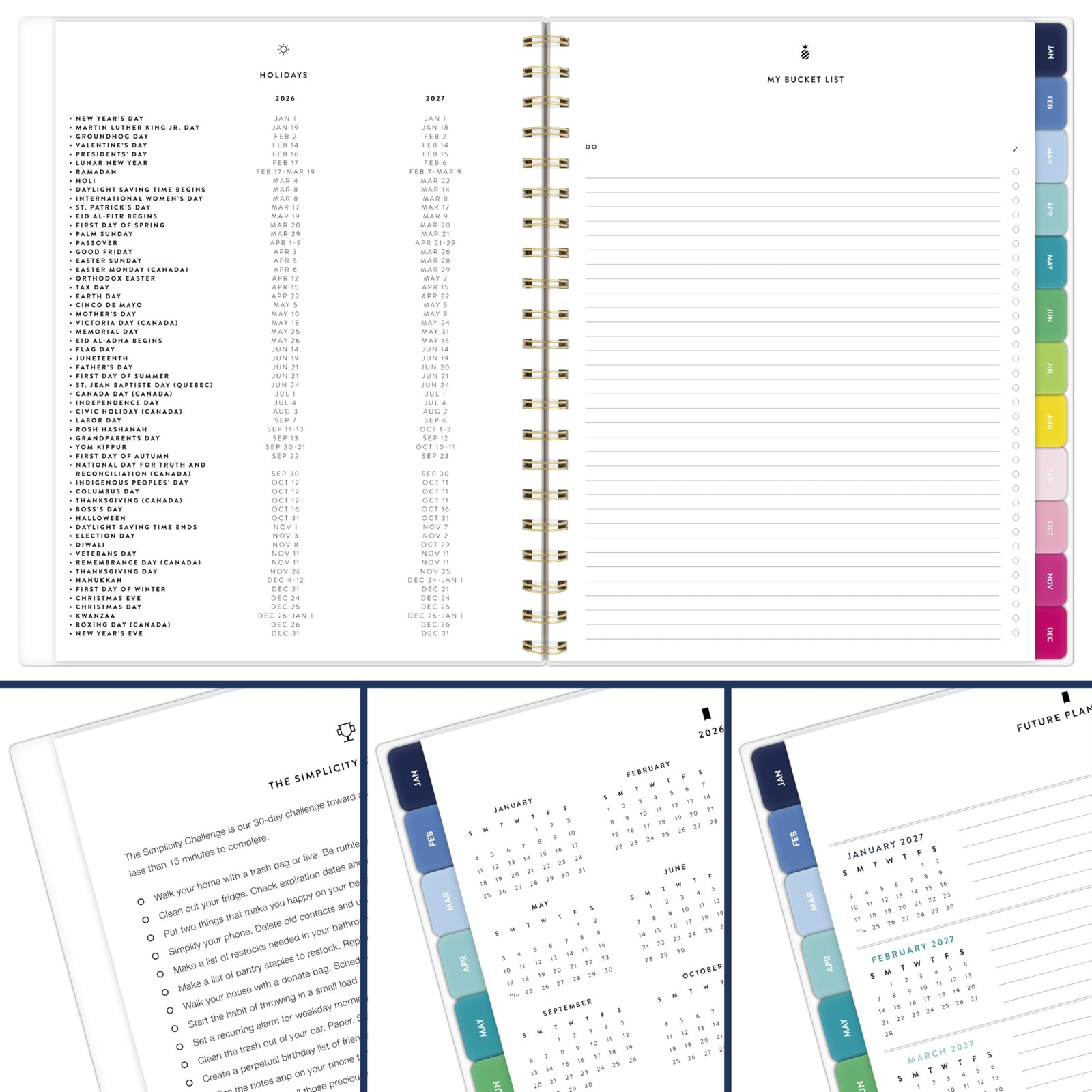 Planner 2026-2027 Weekly & Monthly Academic 12-Month July-June, 8-1/2″ x 11″,…
