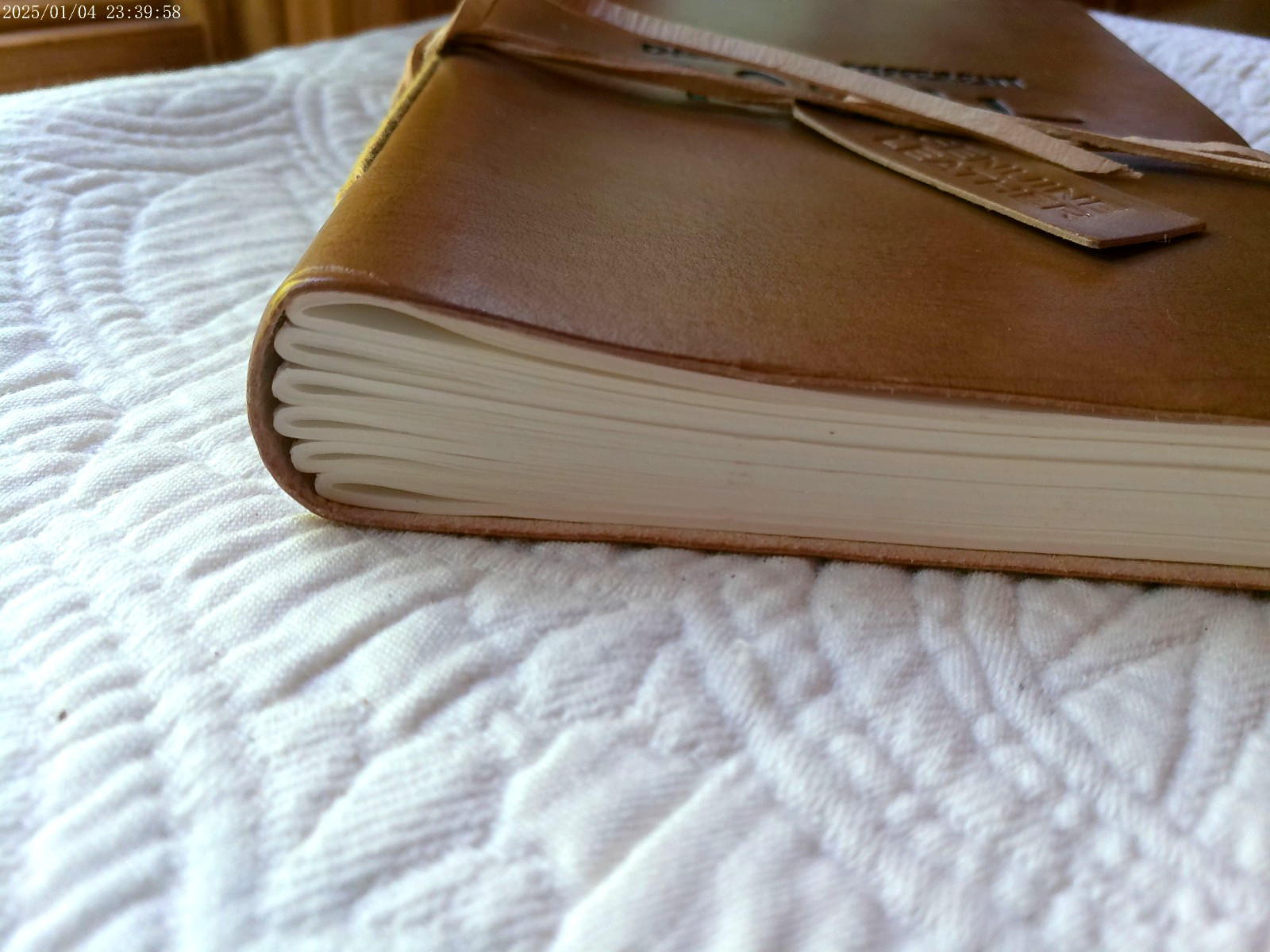 GENUINE LEATHER HANDMADE 144 LINED PAGES INDIA DARE TO BE DIFFERENT SADDLE TAN#4