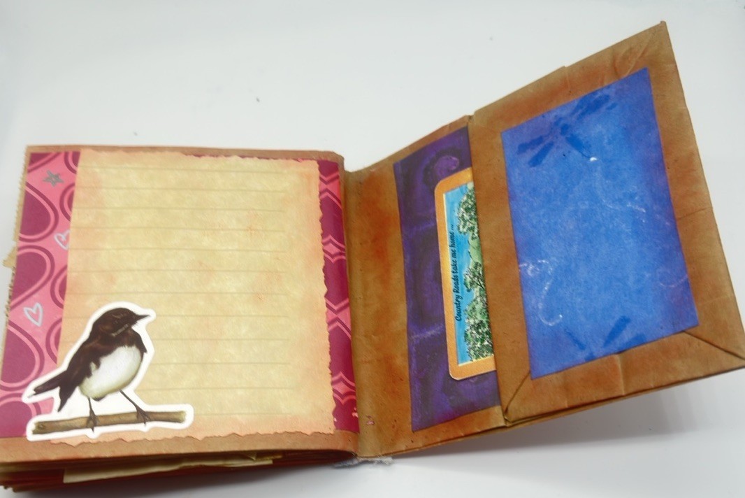 Hand Made Junk Journal Live Everyday With Intention. Medium Is Brown Paper Bags