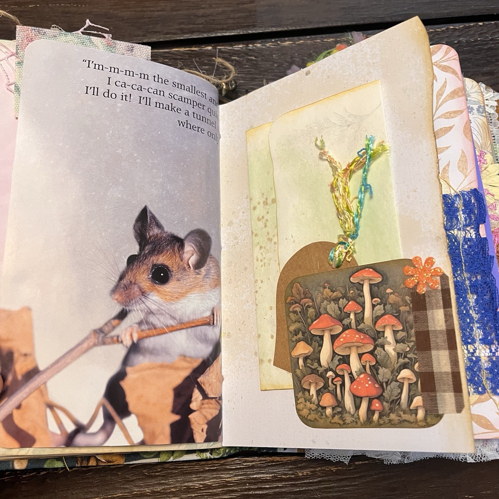 Junk Journal Nature Music Hymns Christian Faith Based Softcover Decorated 3 Sig