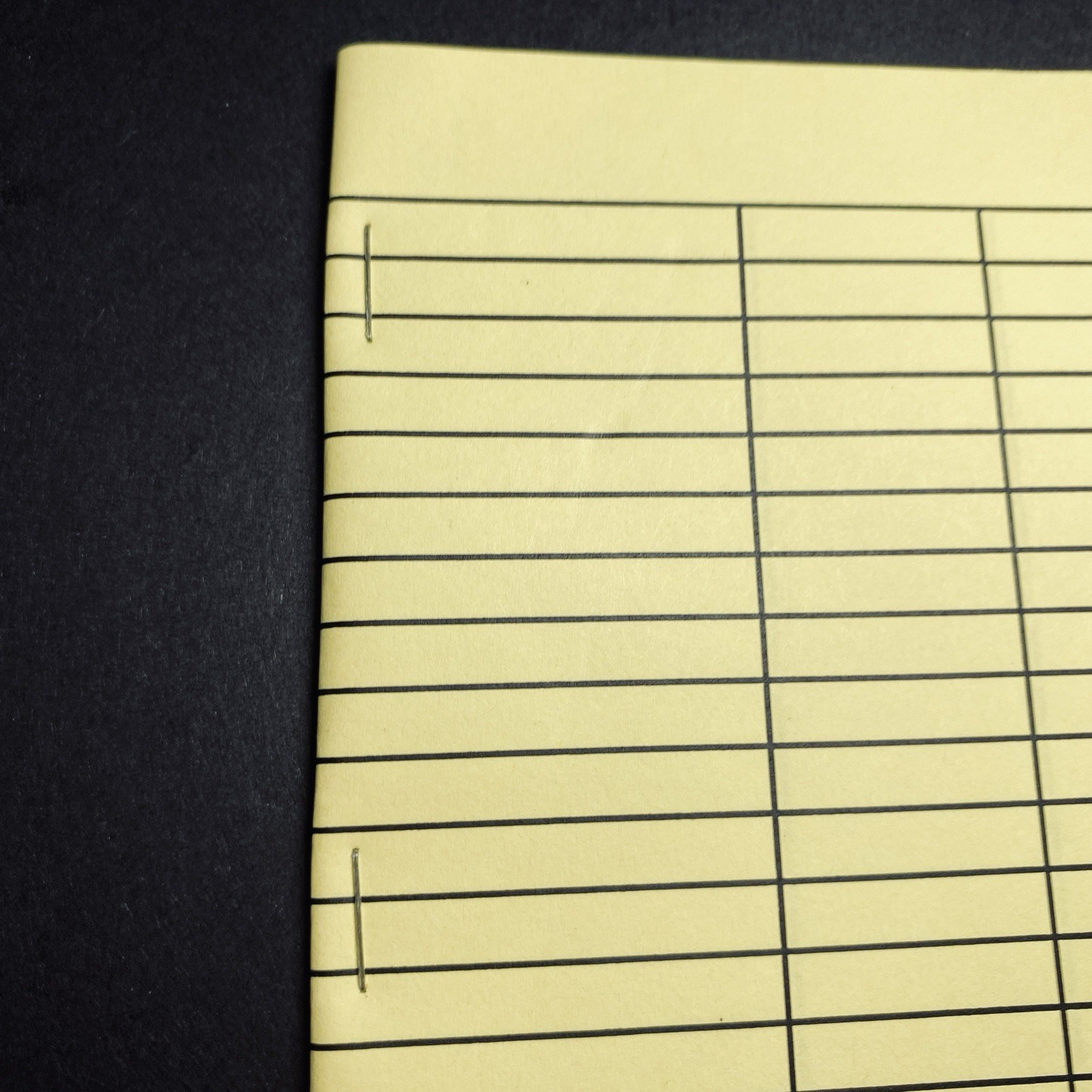 Vtg Handmade Notebook Legal Yellow Lined Paper Notes Work Office School Desk z