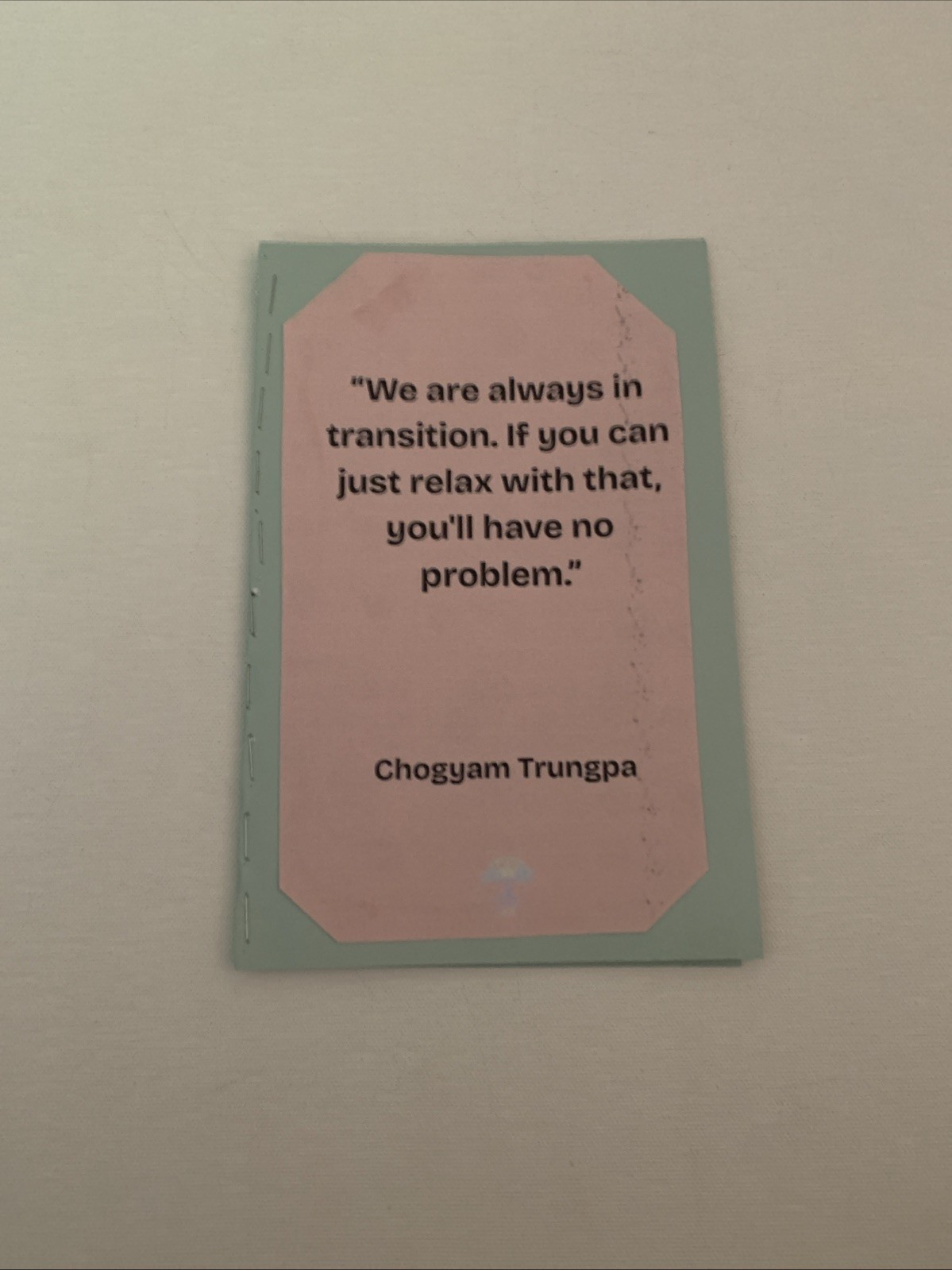 Chogyam Trungpa Quote Pocket Journal Handmade Small Lined Notebook Gift Paper