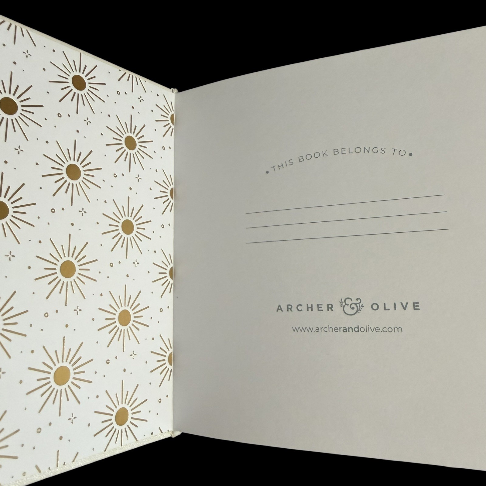 New Archer & Olive Square Dot Grid Notebook , Black & White Pages (6 × 6)