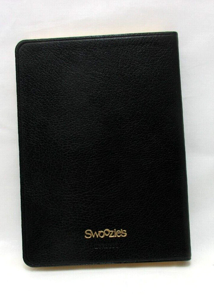 Leather Soft Cover Travel Journal Notebook 7″ 224 Lined Pages Swoozie’s Black