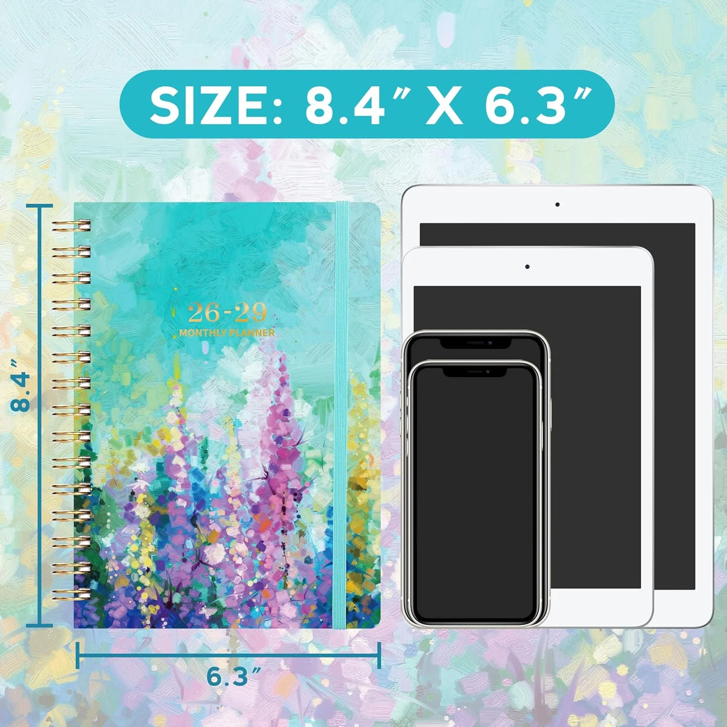 2026-2029 Monthly Planner – 3 Year Planner 2026-2029, July 2026 – June 2029, 8.3