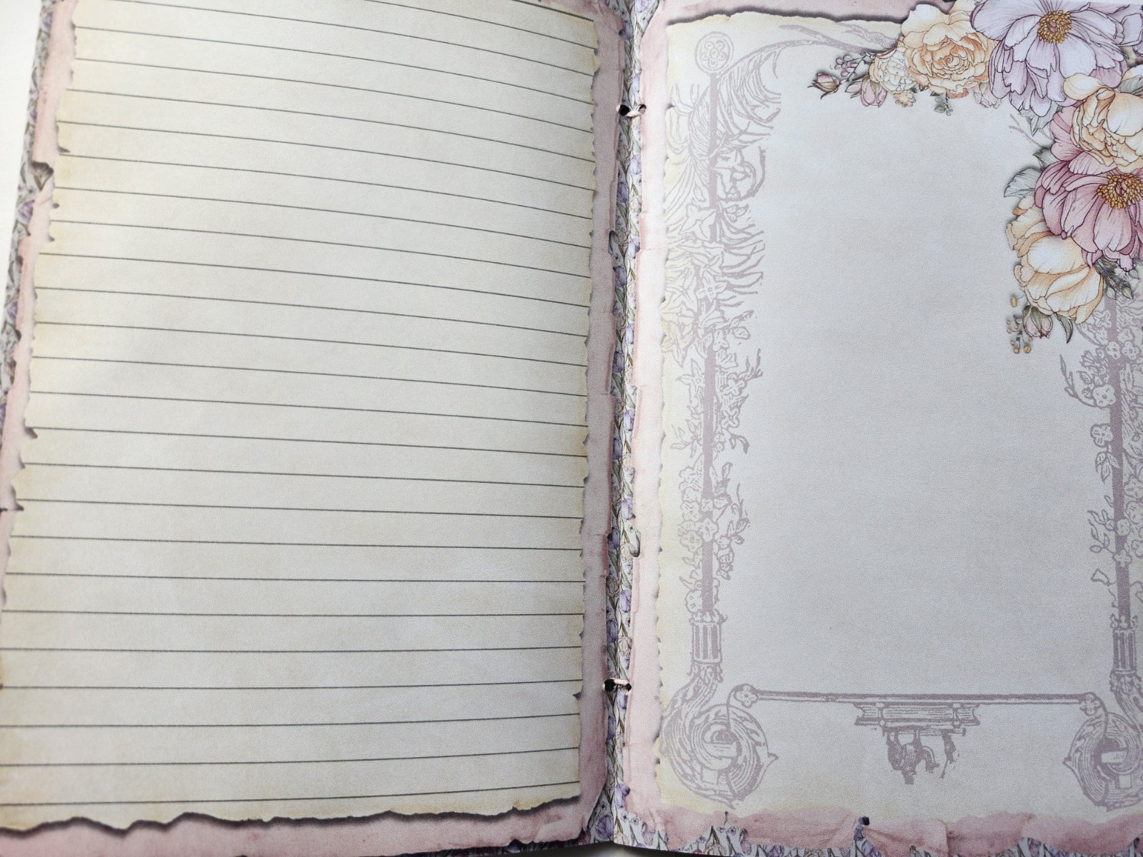Junk Journal Blank Booklet “SPRING FLING” HANDMADE Easter Spring Florals LG 40pg