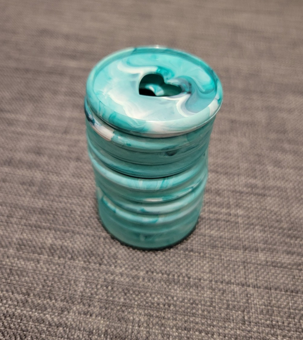 Happy Planner Dragonfly Marble Turquoise Aqua White Medium Plastic Discs