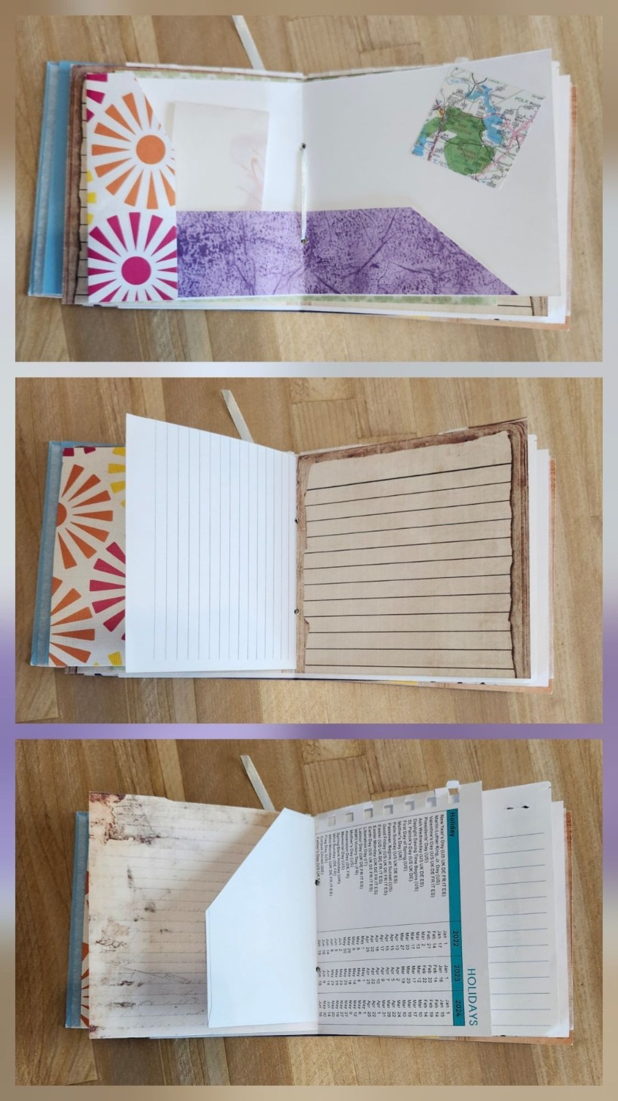Junk journal Handmade 64 pages Colorful