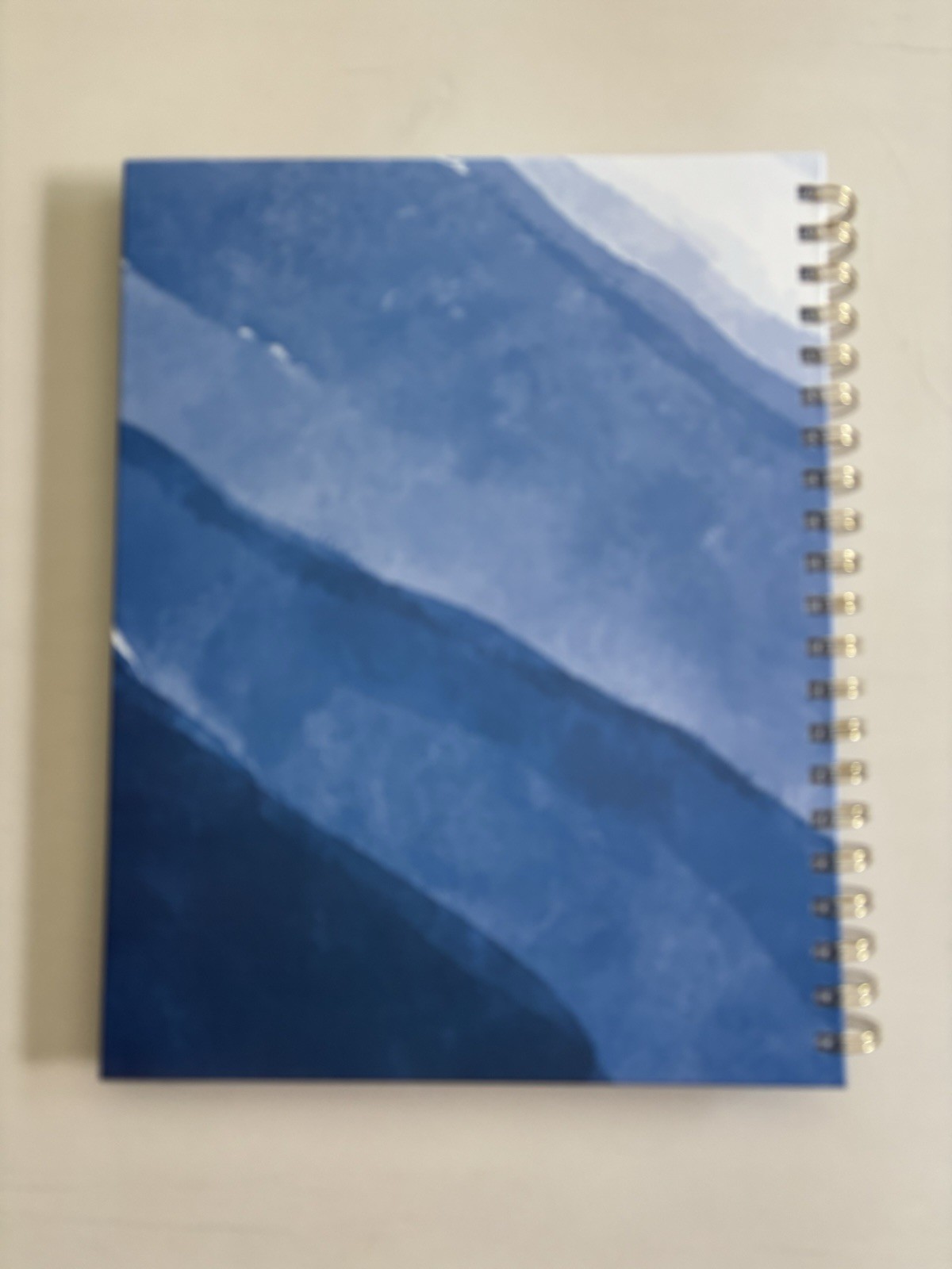 Recollections 2026 Planner Blue Sky Watercolor Wave Gold Spiral Binding 8.5″x11″