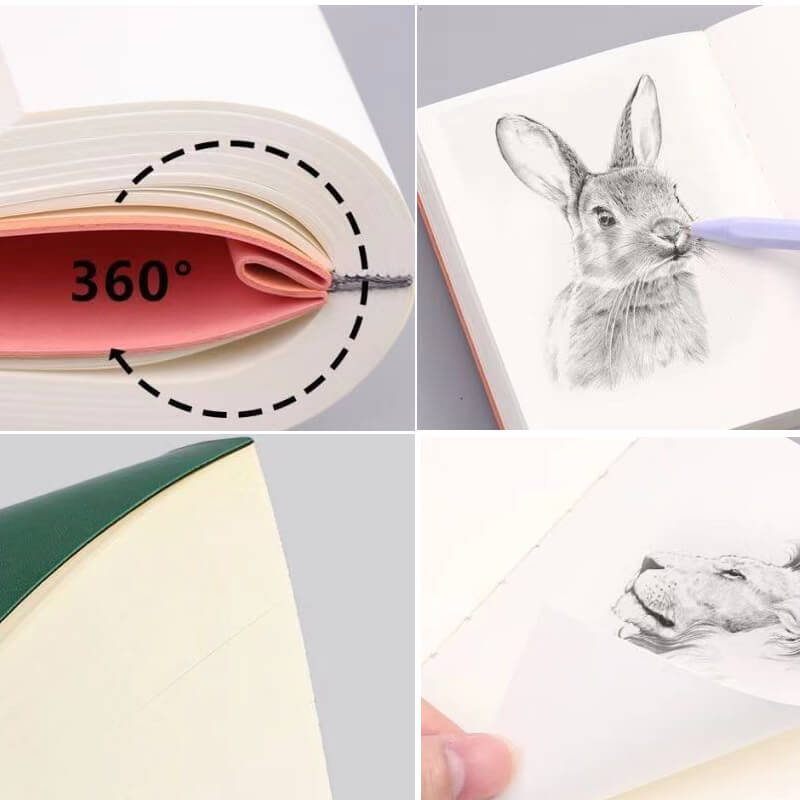 720 Pages Extra Thick Soft Cover Blank Empty Notebook Journal for Doodles A6