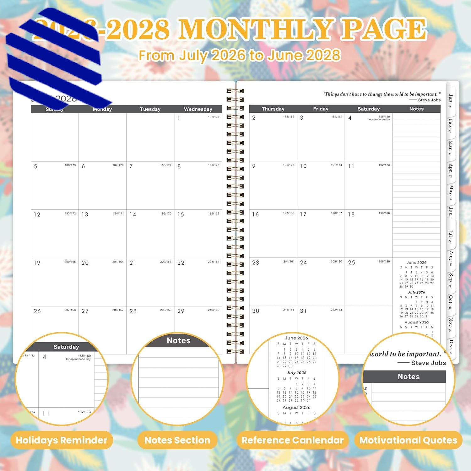 Monthly Planner 2026-2028 – 2 Year Planner 2026-2028 July 2026 – June 2028, 2 Y