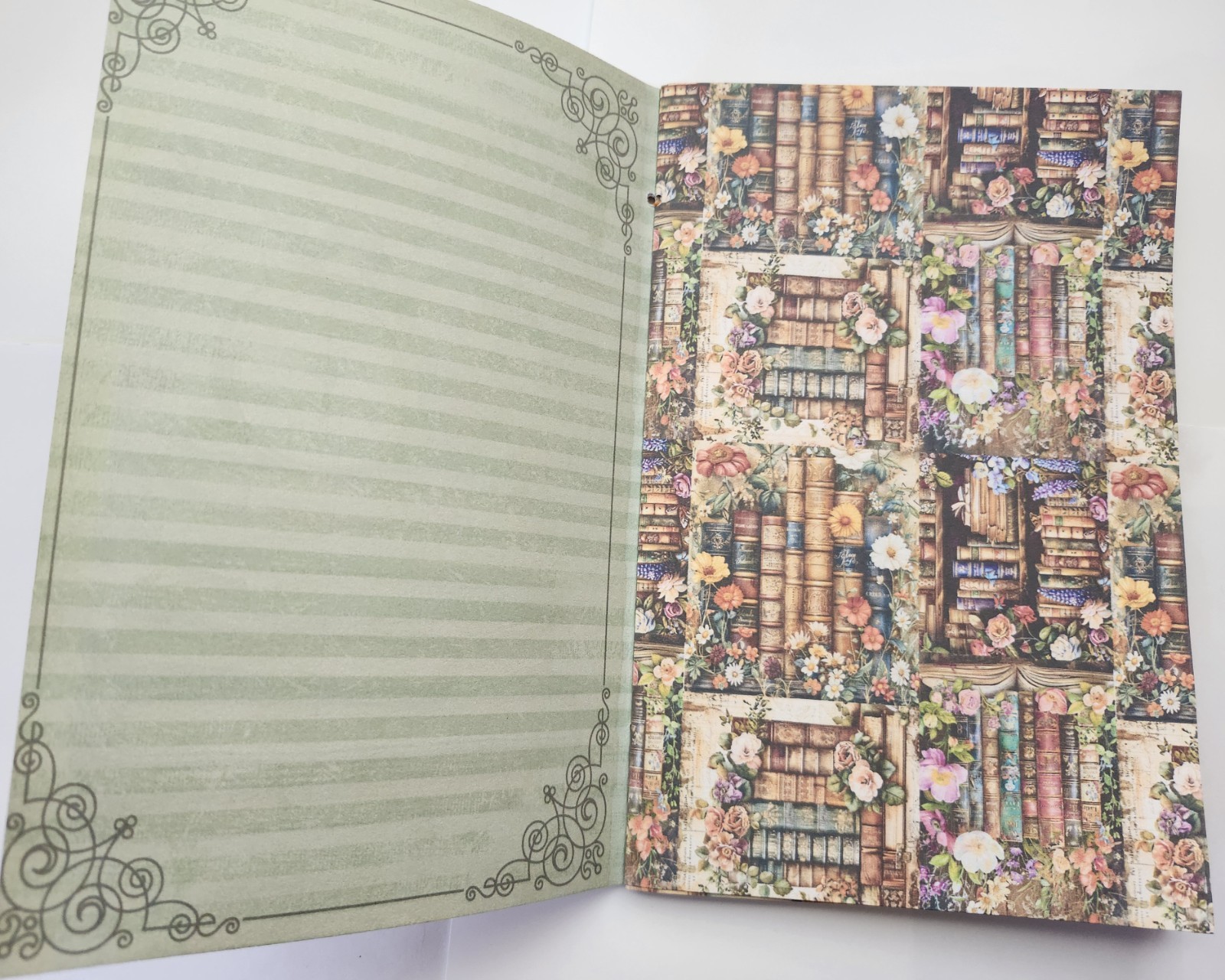 “BOOK LOVER” Bookish Library Reader Style Junk Journal 40pg 6″x9″