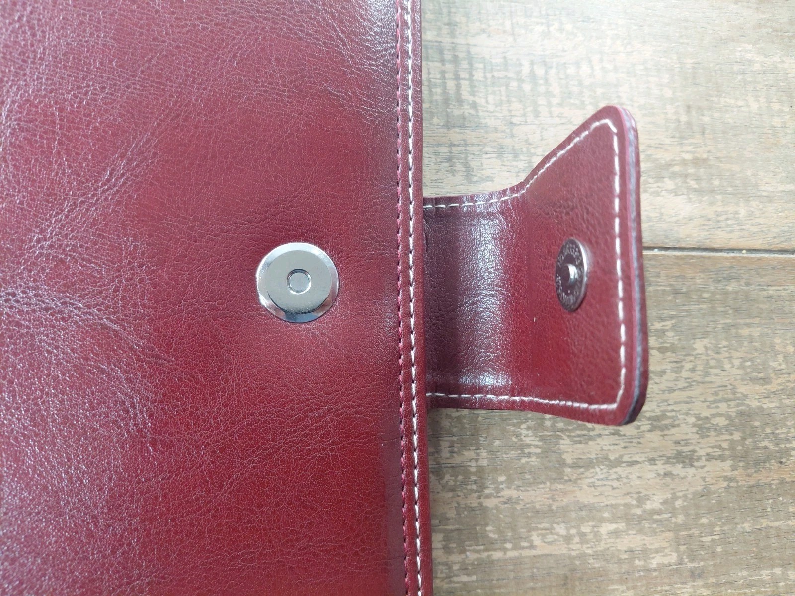 Franklin Covey 7-Ring Binder Magnetic Snap Closure Burgundy Faux Leather Planner