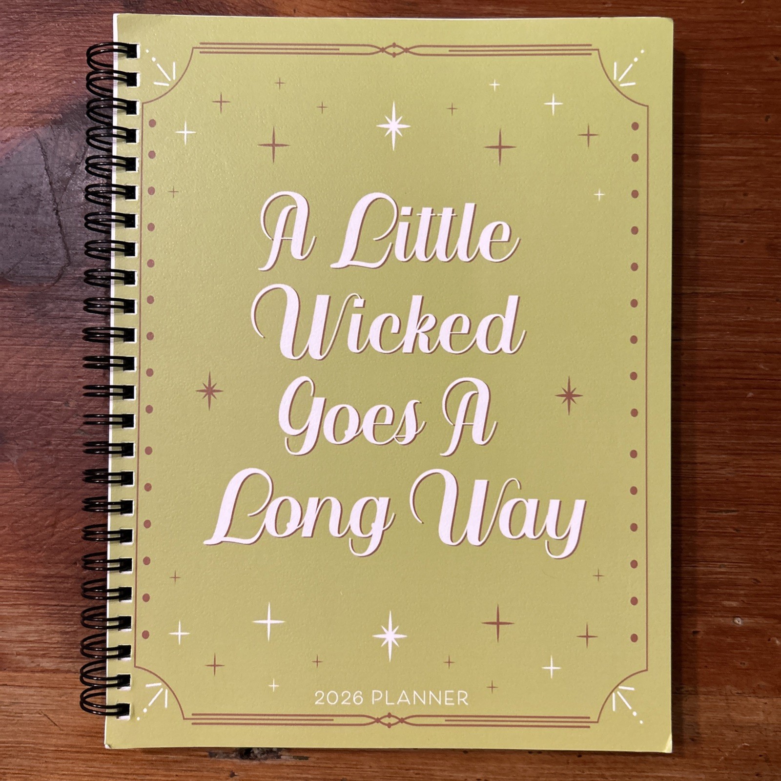 A Little Wicked The Musical 6.5”” x 8.5″ Weekly Softcover Planner Spiral Green