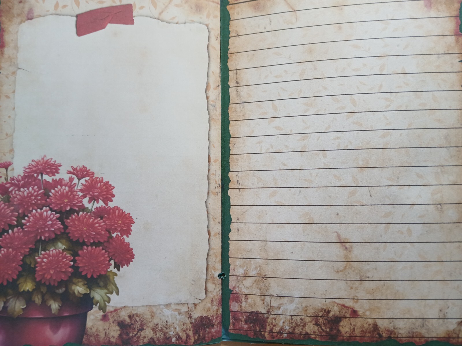 Junk Journal Booklet “AUTUMN BREEZE” Fall Colors LG 8.5″x5.5″ 40pgs × Ephemera