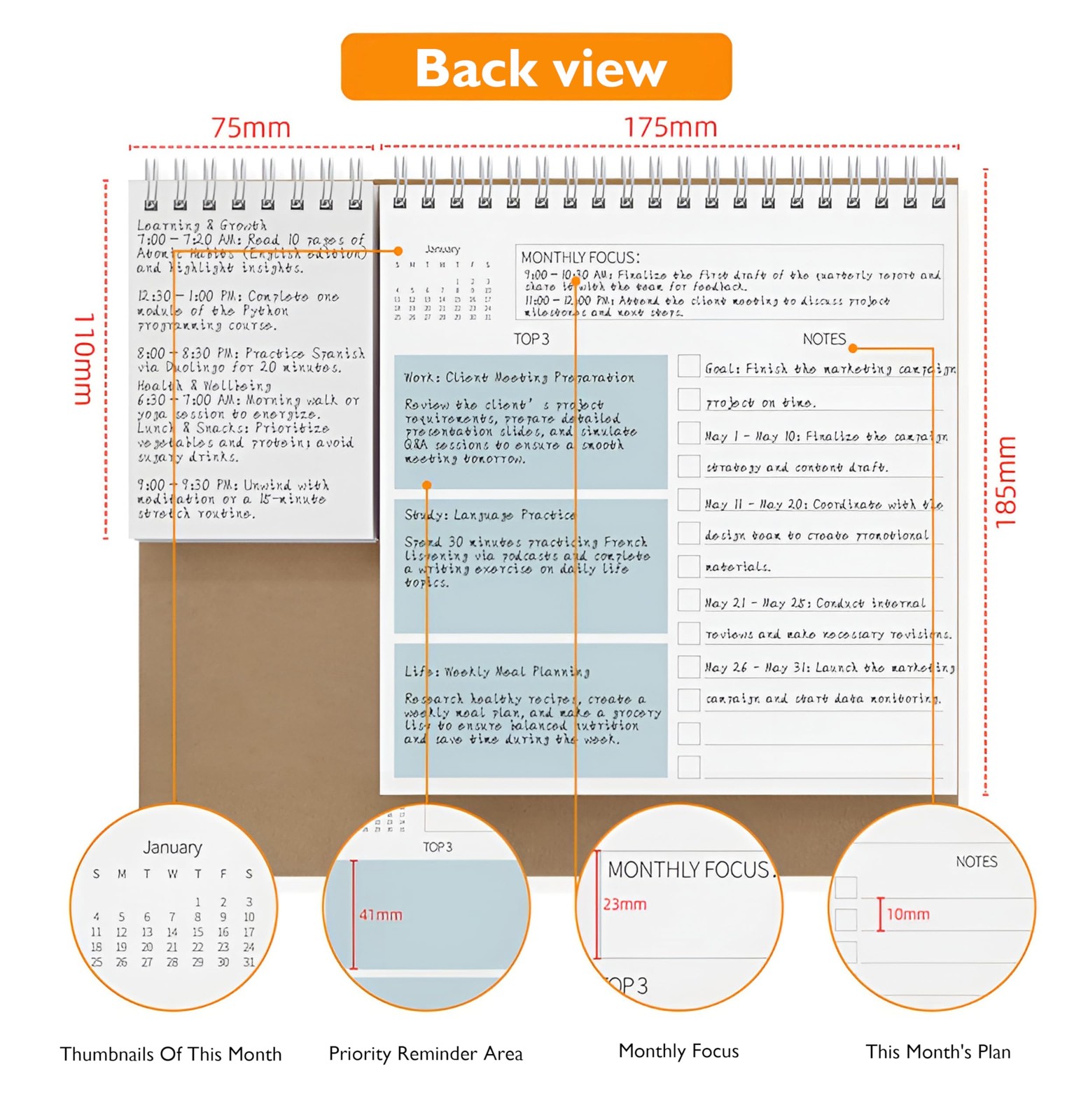 2026 Desk Calendar,12 Month Calendar,17″ x 12″,January 2026 Calendar