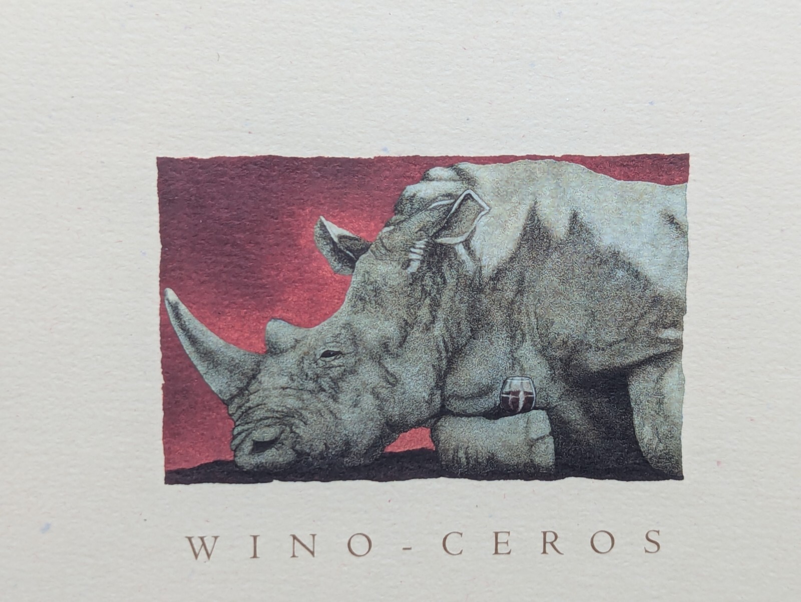 First Impressions Wine-oceros 1994 Will Bullas Blank Journal #6001 Sealed USA
